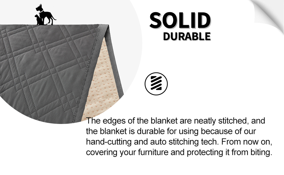 Водонепроникний килимок для собак 218 x 208 см: захист дивану та ліжка. Великий, миючий, з антиковзаючим покриттям. Підходить для собак та котів, бежевий, XXL