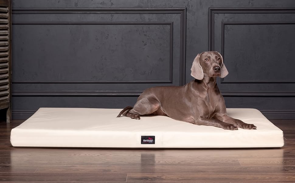 Ортопедичний лежак для собак Tierlando Alice з міцного поліестеру 600D, віскоеластичний матрац з неслизьким дном, розмір 80x60 см, колір чорний