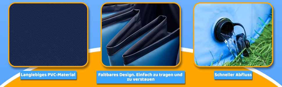 Складний басейн для собак CACSPS, 221 x 30,5 см, дитячий басейн з жорсткого пластику, неслизька ванна для собак на вулиці, задній двір, складний басейн для собак, дітей, домашніх тварин (Актуалізований, блакитний, 120 см)