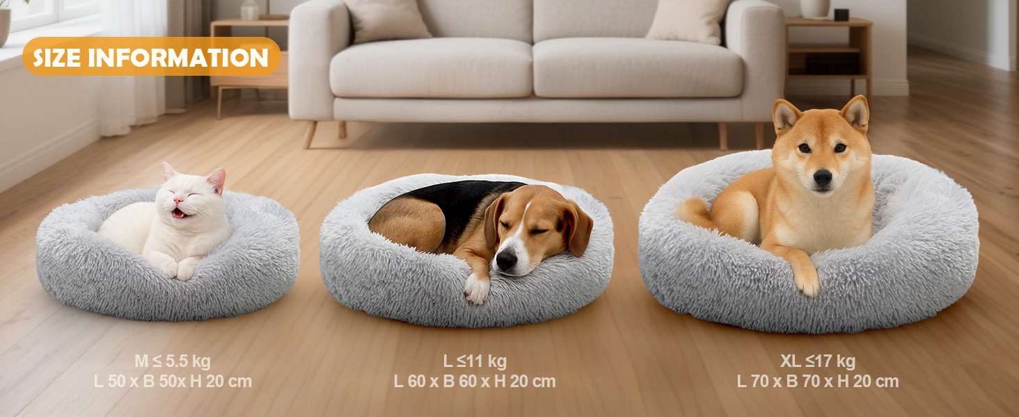 Кругле ліжко для собак та котів середнього та великого розміру, 70x70 см, сіре, MDDK