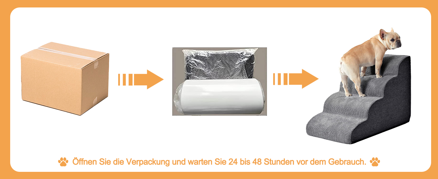 Сходинка для собак Galatée: зручна та стабільна, 5 сходинок, знімний, пральний чохол, протиковзка, для диванів, ліжок та авто