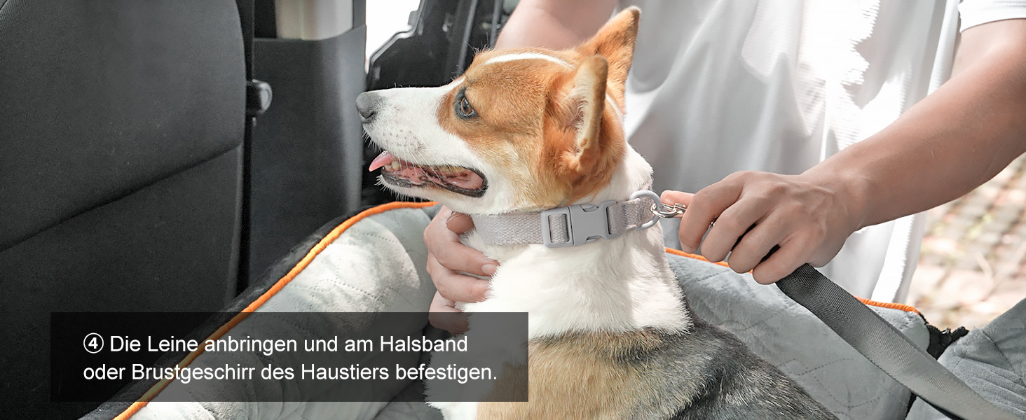 Автокрісло для собак VavoPaw: комфортне та безпечне автокрісло для середніх та маленьких собак (до 23 кг), чорний/сірий, розмір M