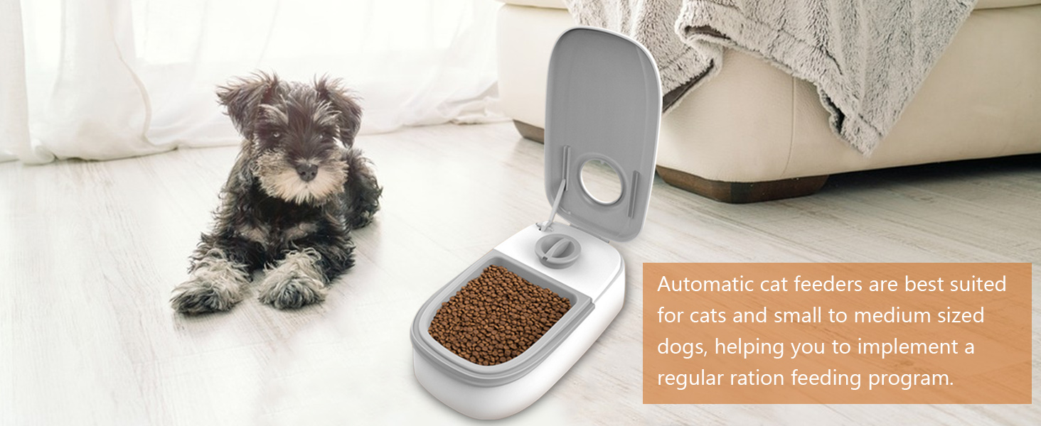 Автоматичний диспенсер для котячого корму з охолоджуваним відсіком, годівниця для малих собак, сухий та вологий корм, автоматична таймерна годівниця GRAY