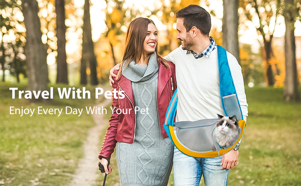 PETCUTE Сумка-переноска для собак, блакитна. Зручна переноска для цуценят та малих собак, з регульованою ручкою та безпечною шлейкою. Має дихаючу сітку та передню кишеню. Ідеально для прогулянок на свіжому повітрі.