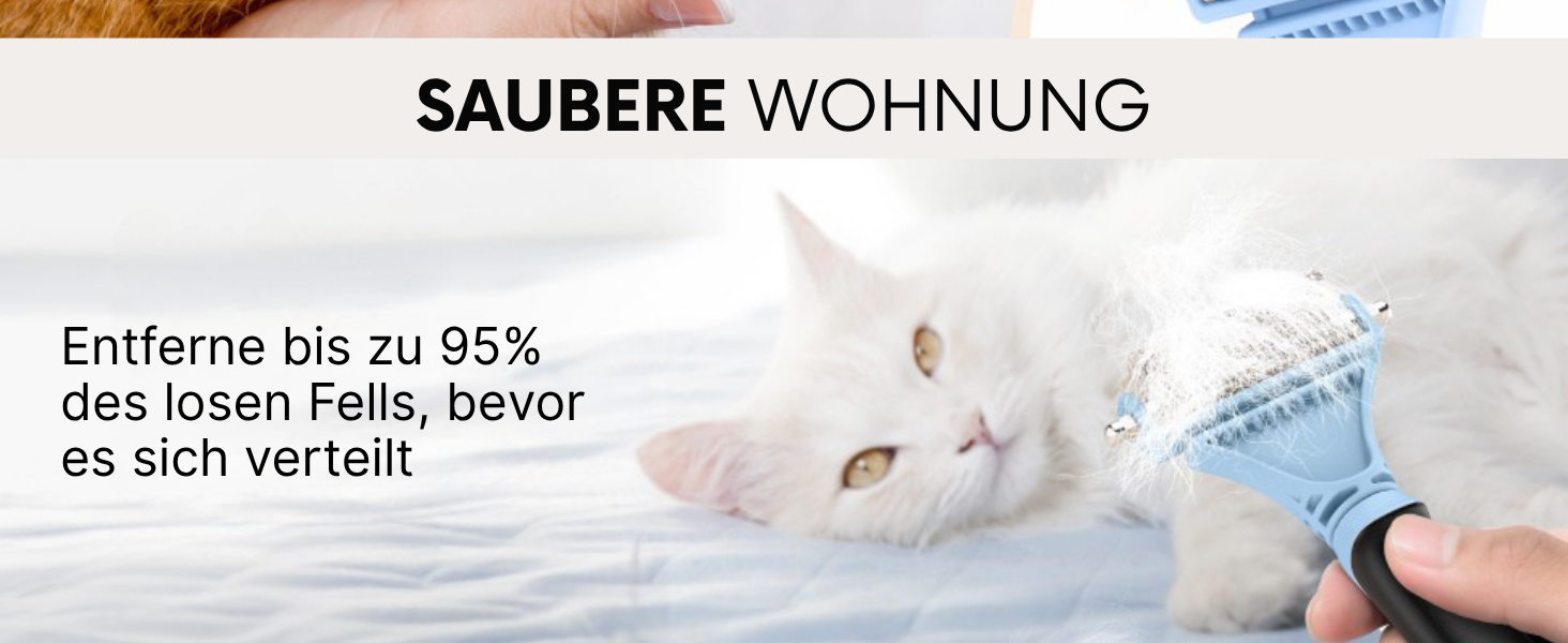 Гребінець для котів Pretty Paw®: м'яке видалення шерсті, проти ковтунів. Підходить для довгошерстих та короткошерстих котів. Масажна підшерсткова щітка. Нова, блакитна!