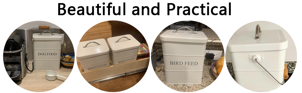 Контейнер для пташиного корму Geyecete, 2.5 кг, білий