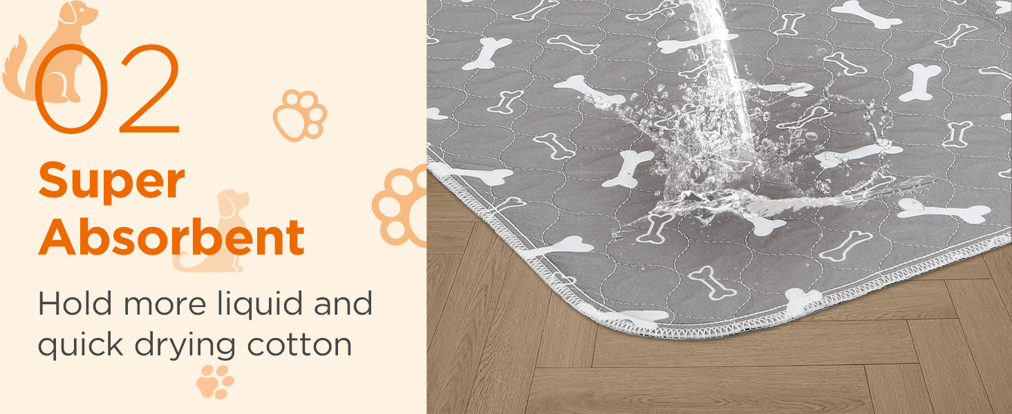 Підкладки для тварин Baodan, 2 шт. 90x60 см, водонепроникні, багаторазові, для собак, котів, кроликів