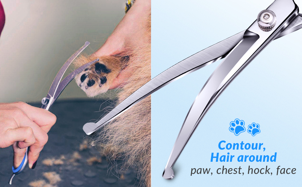 Набір професійних ножиць для грумінгу собак Gimars, 4CR, з безпечними закругленими кінцями, титанове покриття, 6-в-1 (чорний/блакитний)