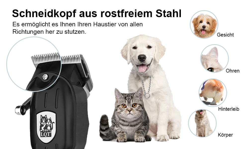 Машинка для стрижки собак, акумуляторна бездротова тиха, для котів та інших тварин, чорна