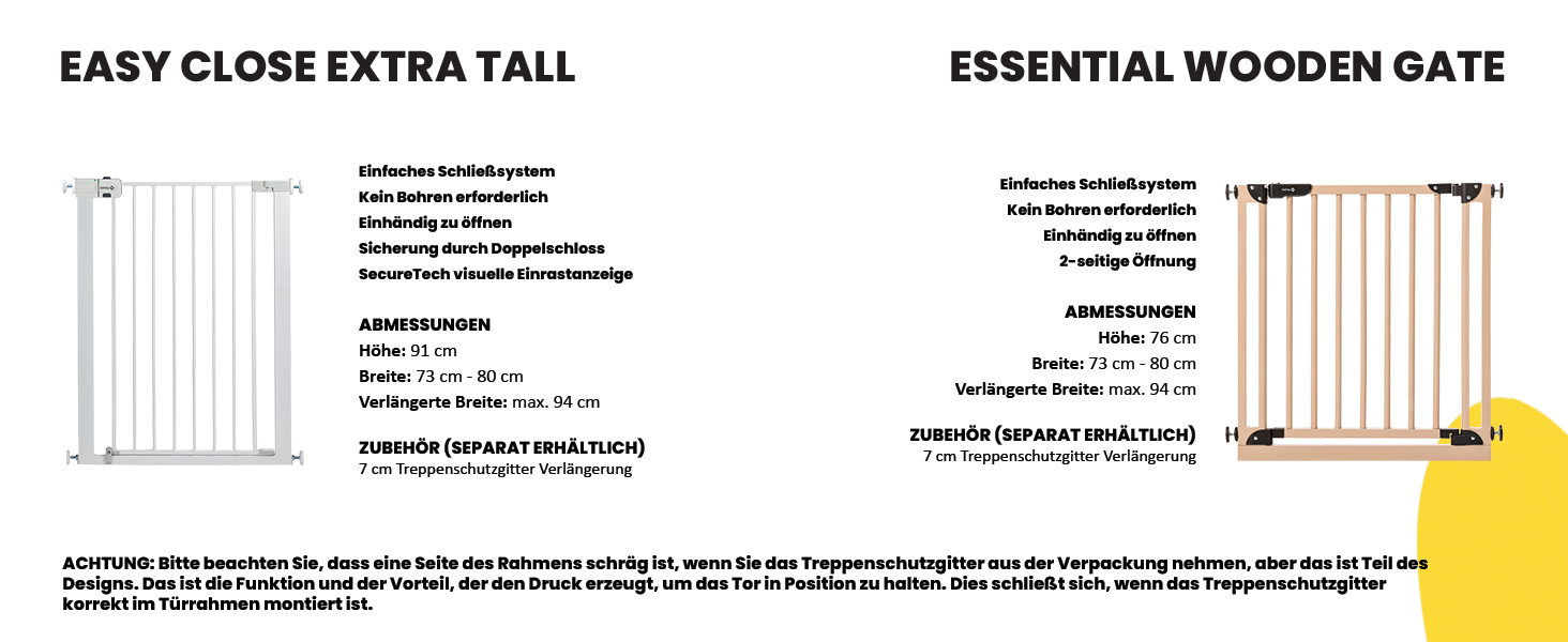 Захисні ворота для дітей Safety 1st Auto Close – автоматичне закривання, без свердління, 73–80 см (розширюється до 136 см), двостороння фіксація, білий метал