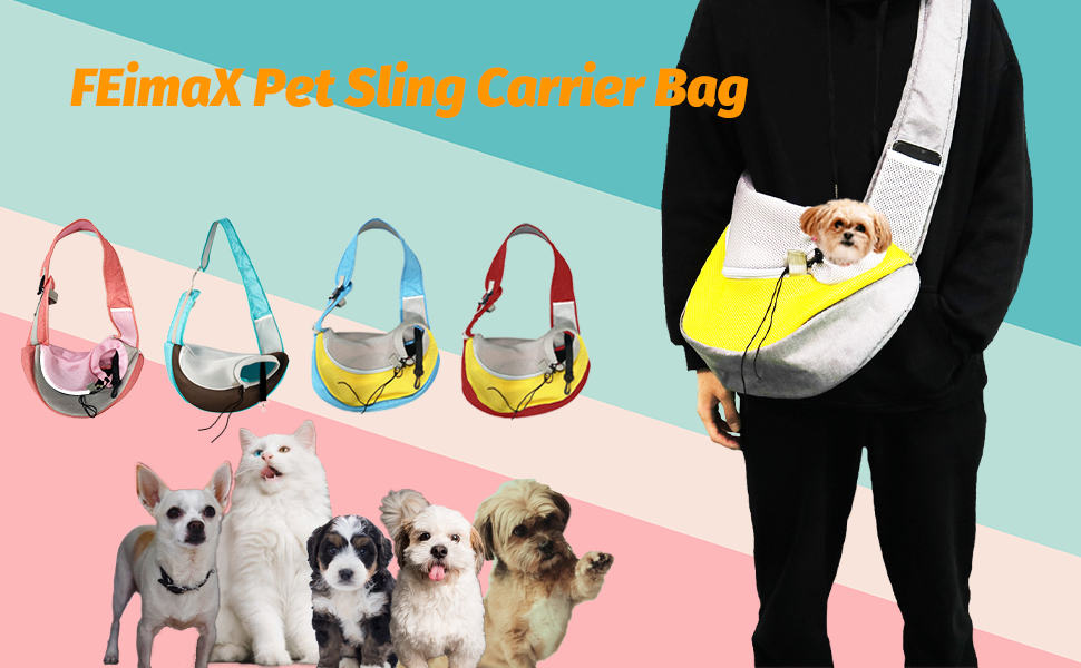 Транспортна сумка для собак та котів FeimaX - дихаюча сітка, для подорожей, рожевий (S)