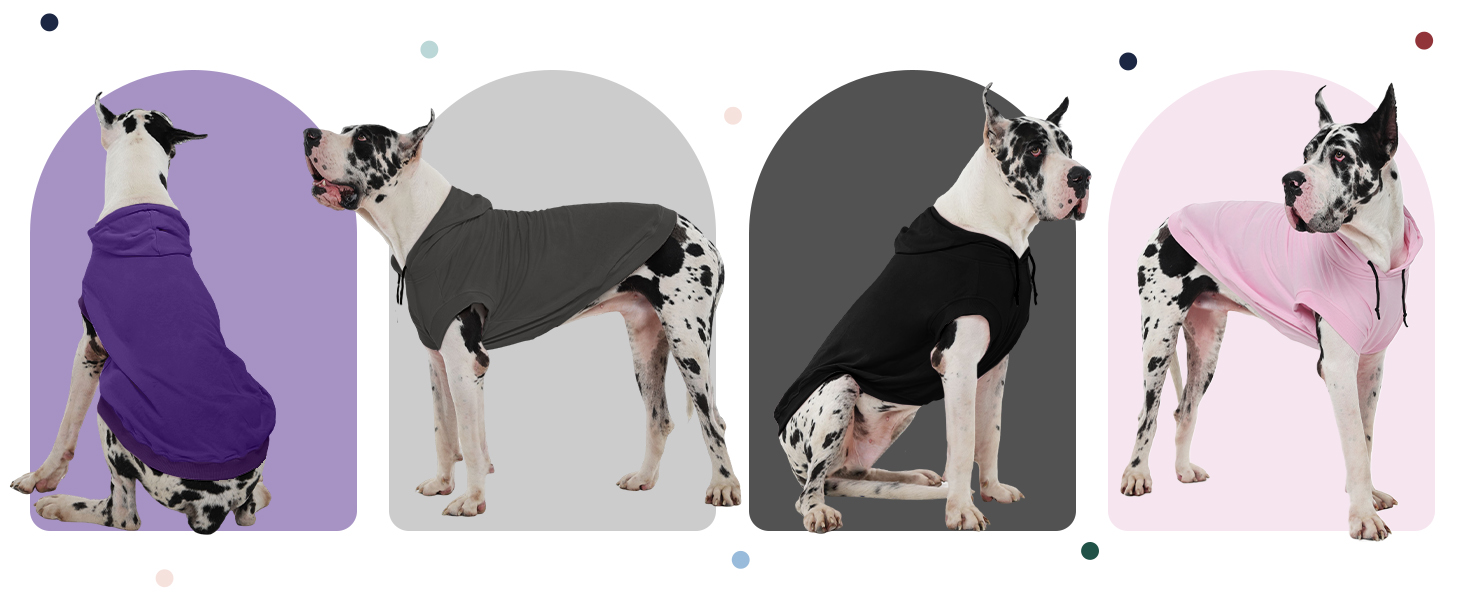 Світшот для собак IECOii з капюшоном, рожевий, розміри M-4XL (обхват грудей 83 см)