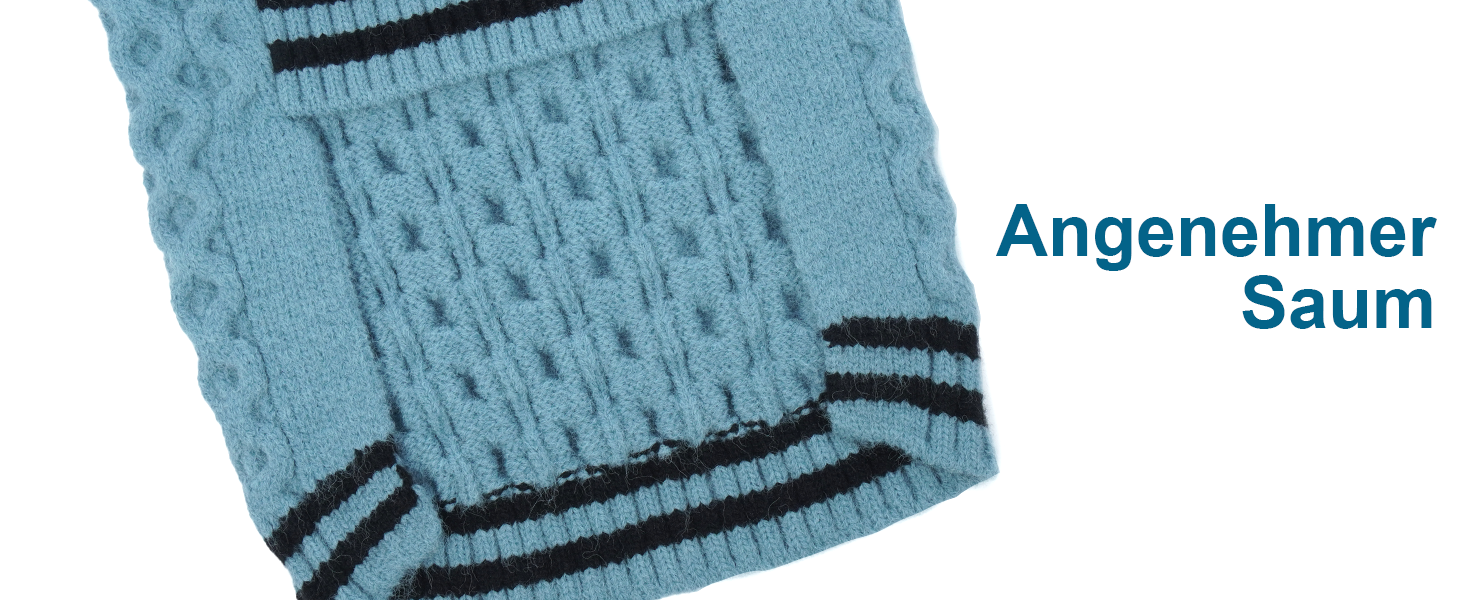 Теплий в'язаний пуловер для собак з коміром-стійкою, блакитний, 3XL XXXL | Підходить для великих собак: Лабрадор, Боксер