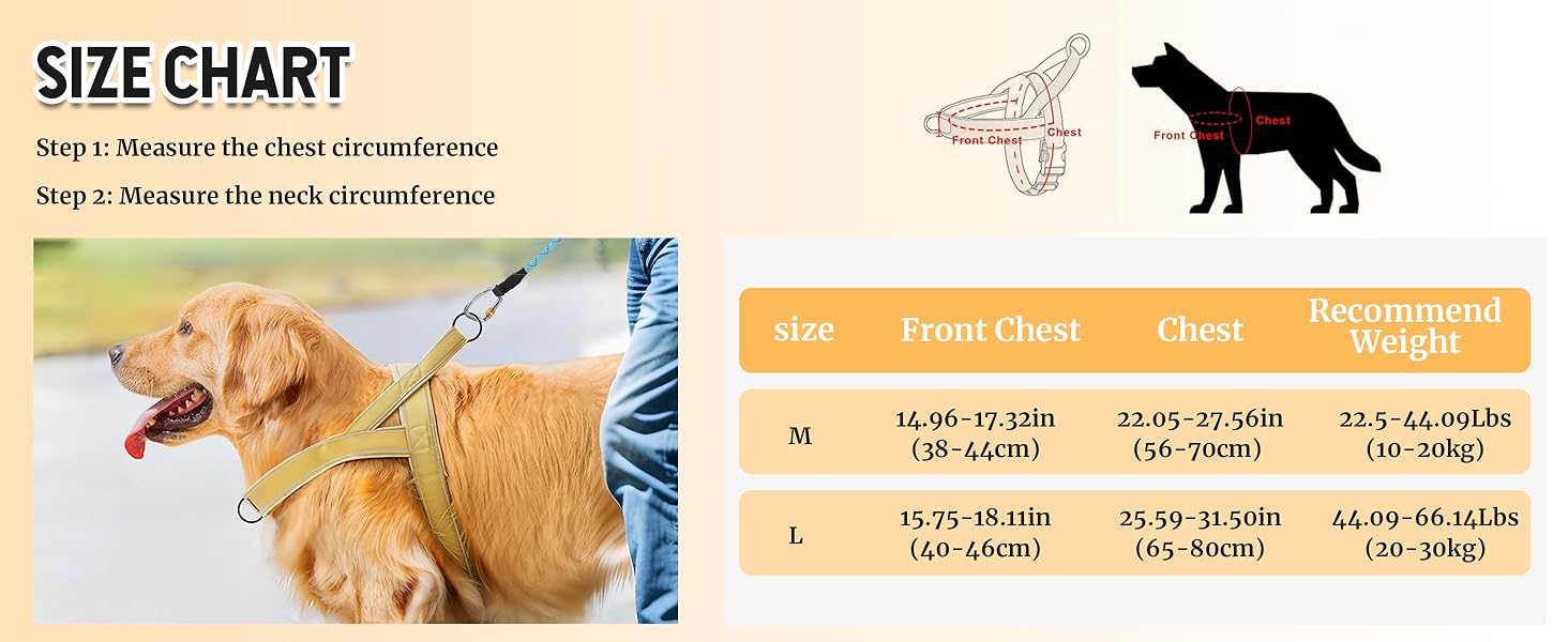 Шлейка для собак, анти-тяга, світловідбиваюча, для середніх та великих собак, регульована, м'яка, дихаюча, для прогулянок та бігу (L) (Style2-M)