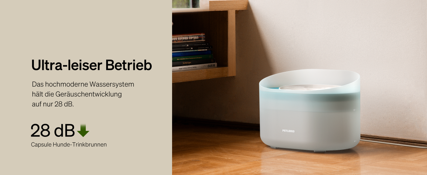 PETLIBRO фонтанчик для собак та котів, 8л, білий. Тиха робота 26dB, захист від розливу, легка чистка, підходить для великих собак та кількох котів