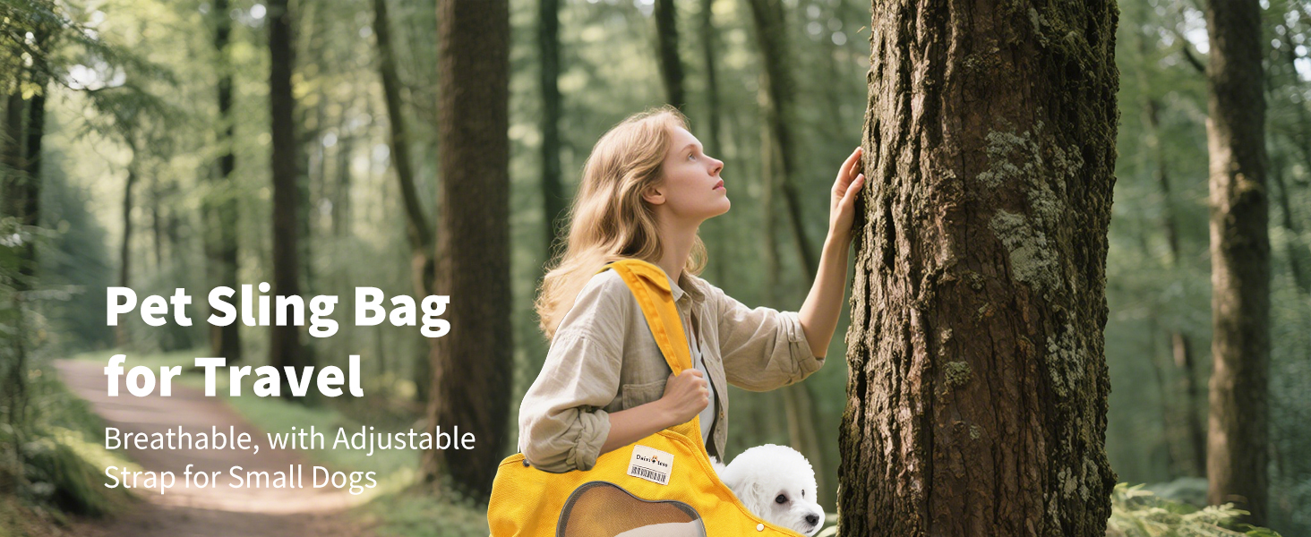 PETCUTE Сумка-переноска для собак і цуценят, жовта, регульована, дихаюча, для прогулянок та активностей на відкритому повітрі