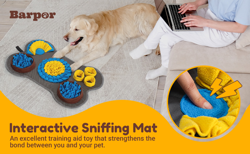 Schnüffelmatte для собак Barpor 38x58 см: інтелектуальна іграшка, килимок-шлепак для тварин, інтерактивна іграшка для собак, неслизька, міцна та придатна для прання