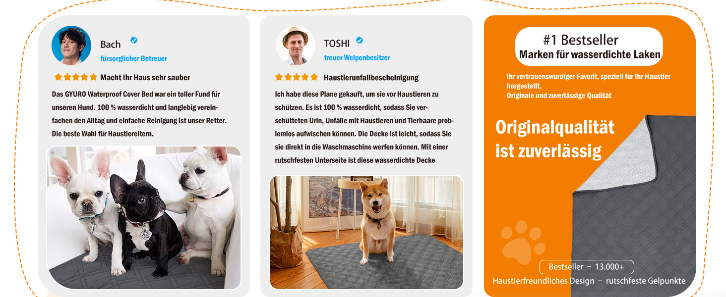 Водонепроникний плед для собак GYURO, великий, миючий, з неслизьким покриттям, захищає меблі (сірий, 235*259 см)