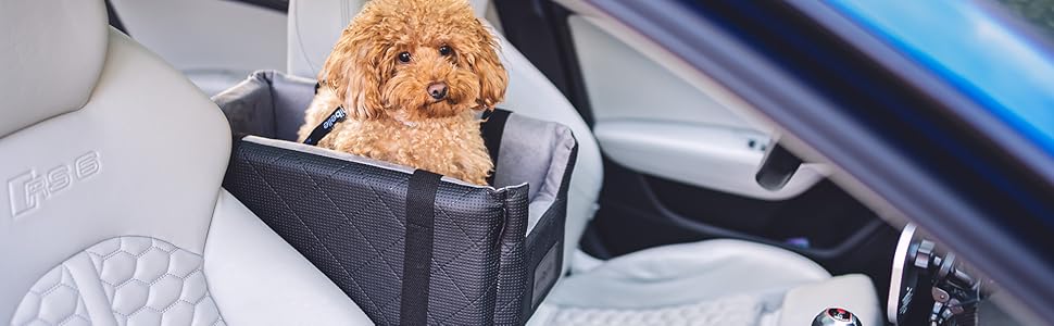 Підлокітник для собак у авто | Універсальний, миючий, зносостійкий, для середніх собак | Підходить для центральної консолі, переднього сидіння, пасажирського сидіння, заднього сидіння | Сумка для собак, для маленьких собак | Колір: сірий