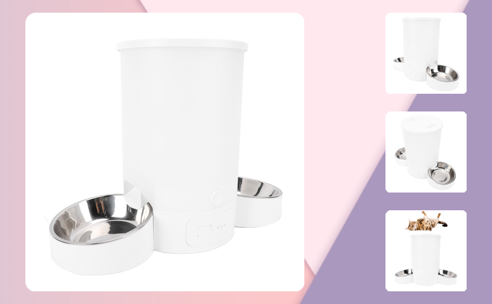 Автомат годування котів Ejoyous з 2 мисками, 3л, WiFi, програмування, запис голосу, керування через додаток