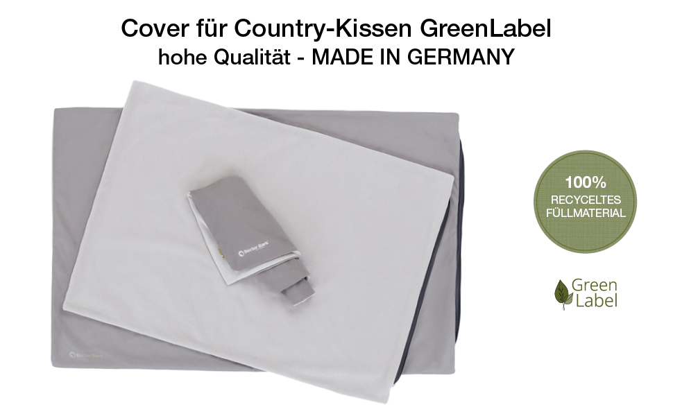 М'яке ліжко для собак великих порід Doctor Bark GreenLabel, зелений колір, знімний чохол L, світло-сірий