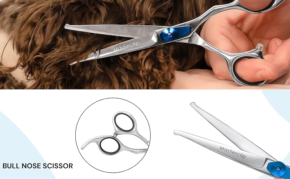 Професійна вигнута ножиця Masterclip Essentials для перукарів (19,1 см), нержавіюча сталь, для правшів