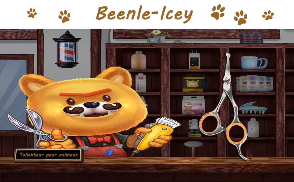 Професійна фен-ножиця для собак та котів, нержавіюча сталь, 13 × 5,5 × 0,5 см