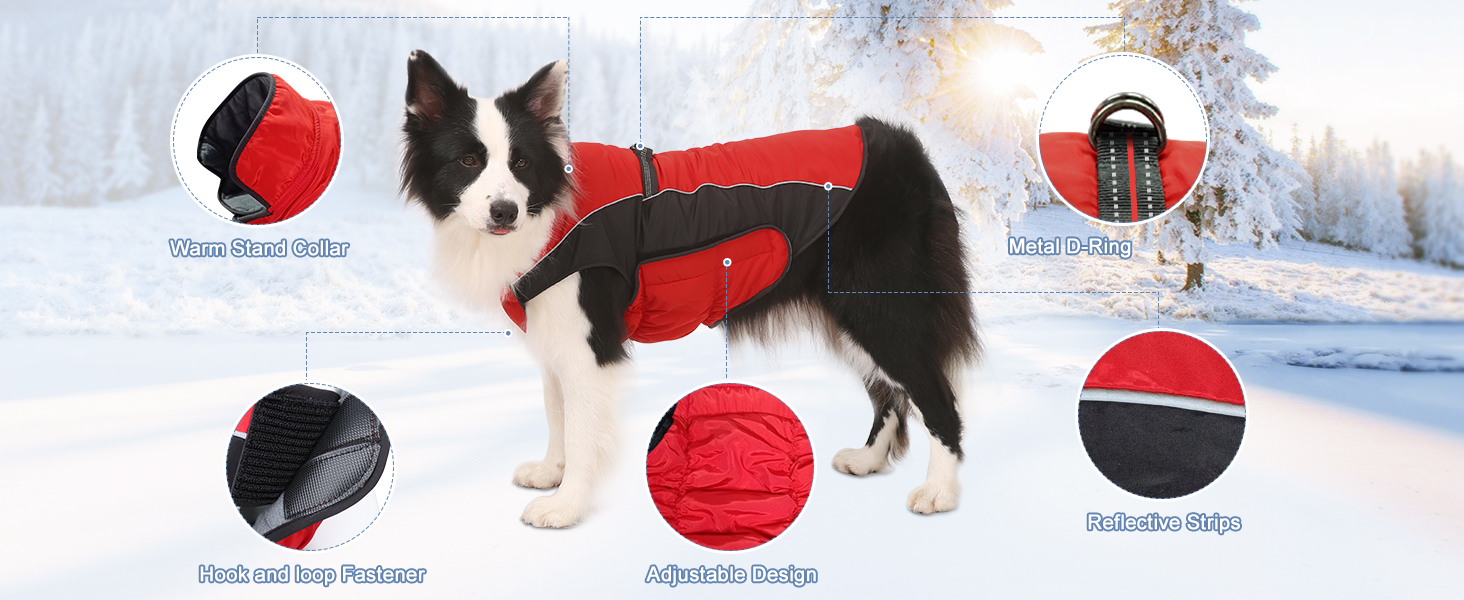 Зимова жилетка для собак - тепла бавовняна жилетка для собак, для сноубордингу, 3XL (36+ кг, 68 см обхват шиї), сіра