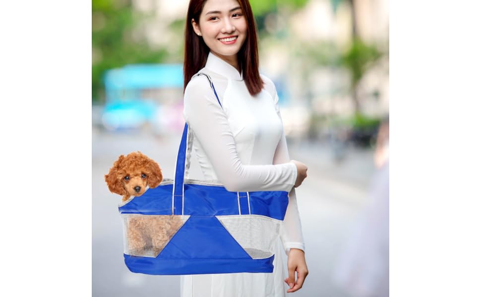 Транспортна сумка для домашніх тварин SEWOART - дихаюча, з міцного оксфордського полотна, з плечовим ременем, для маленьких собак та котів