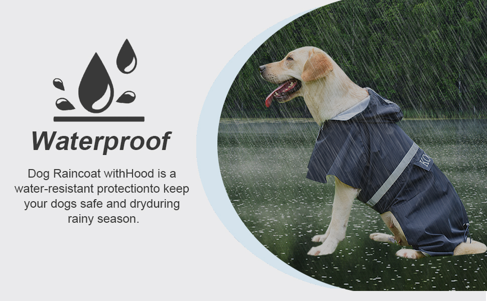 Водонепроникний дощовик для великих собак, зелений, розмір 4XL (темно-синій)