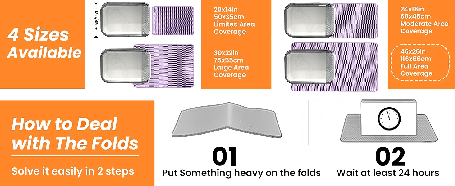 Килимок для котячого туалету Petinstinct, XXL, 116x66 см, фіолетовий