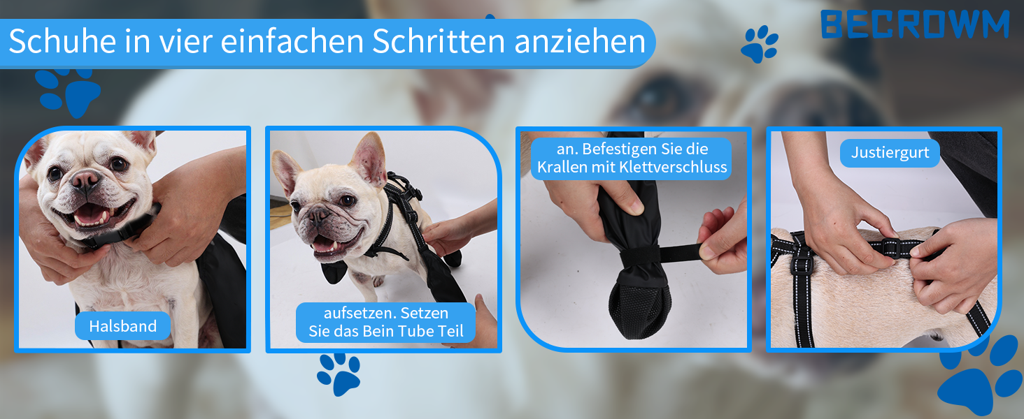 Водонепроникні чоботи для собак, захист подушечок лап для собак малих та середніх порід, регульоване взуття для домашніх тварин для прогулянок, м'які чоботи для тварин, захист подушечок лап (Чорний, Середній)
