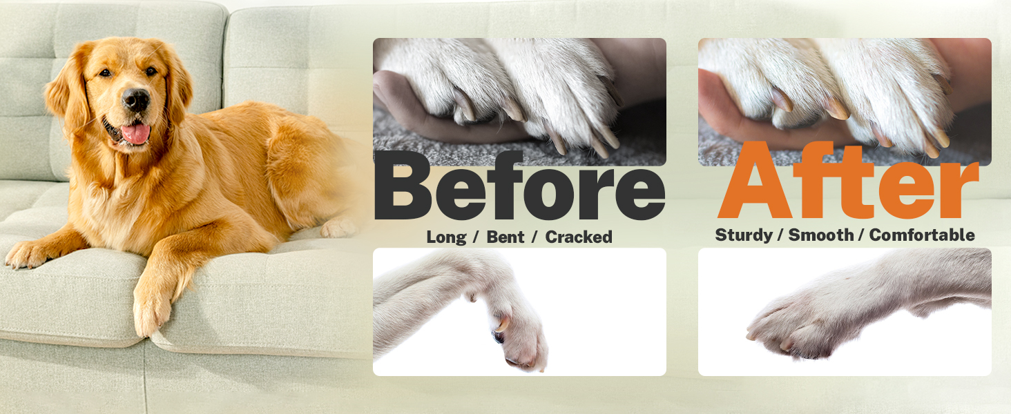 Електричний точило для собачих кігтів Toozey Krallenschleifer: 3 швидкості, LED-підсвітка, для середніх та великих собак (жовтий)