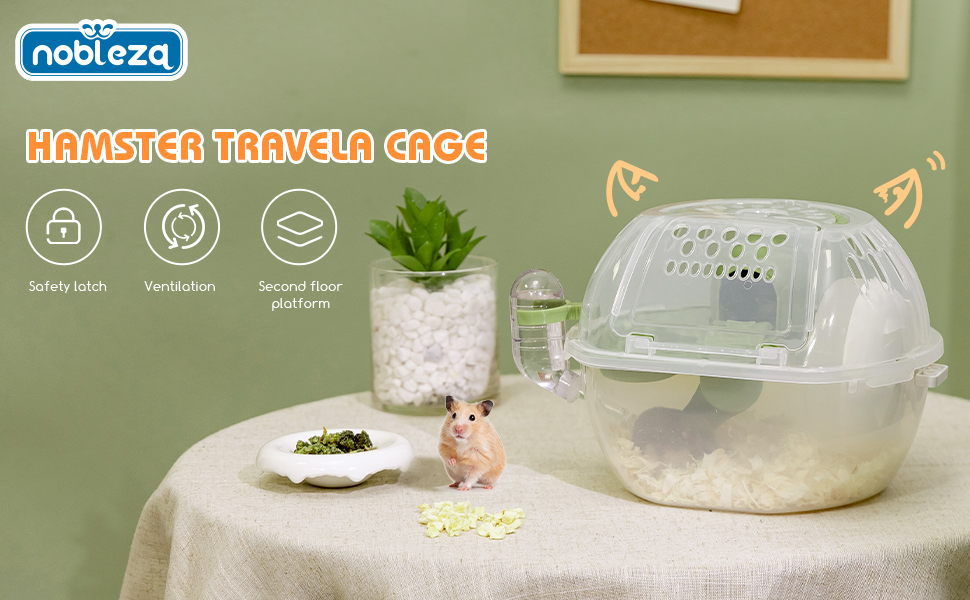 Переносна переносна клітка для тварин Nobleza: для хом'яків, кроликів (27x20,5x17 см)