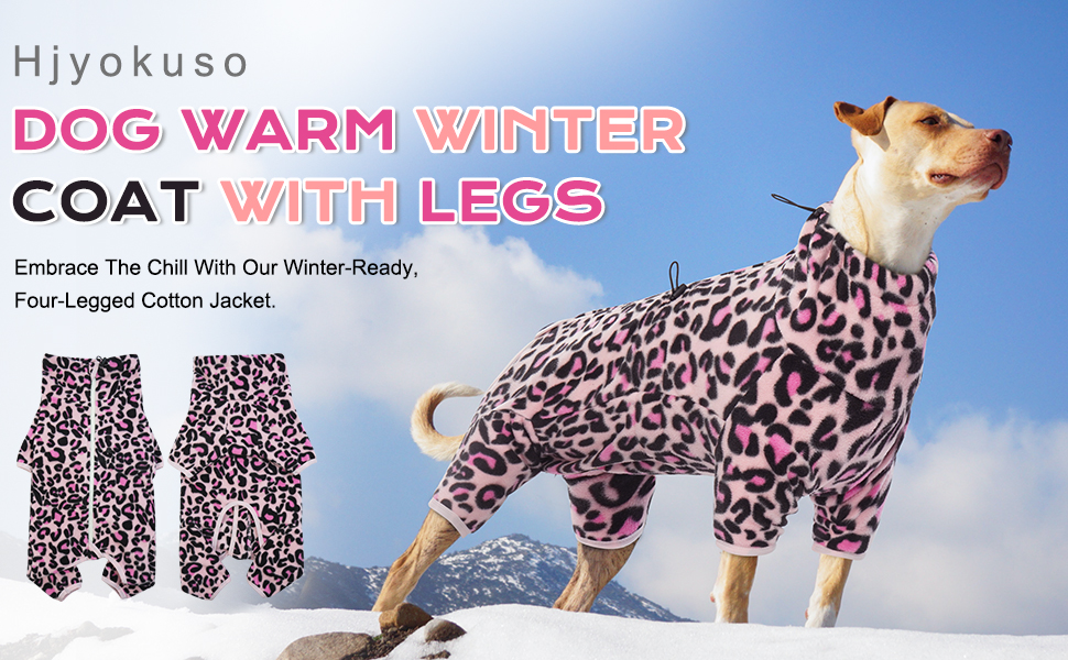 Теплий зимовий одяг для собак Hjyokuso: куртка, пуловер з флісу для маленьких, середніх та великих собак. Вітронепроникний одяг з блискавкою, костюм для чихуахуа (XXS-3XL) XS рожевий леопардовий принт