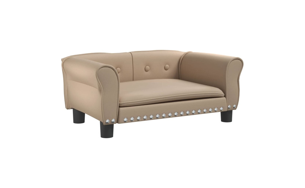 Ляжка для собак, м'яка подушка для собак, диван-софа для маленьких собак, лежанка для домашніх тварин, котяча лежанка, кавово-коричневий кожзам