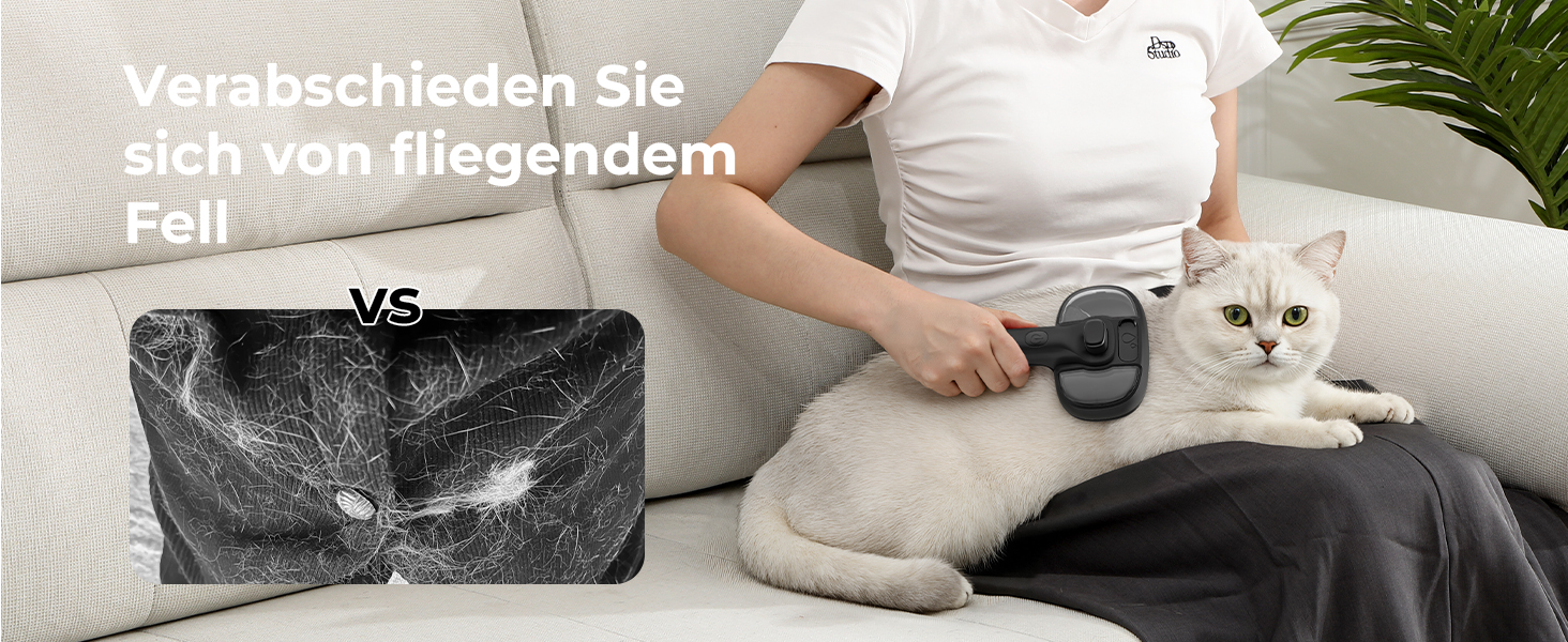 Парфумерна щітка для котів Pecute з функцією розпилення, масажна щітка для видалення шерсті, чорна