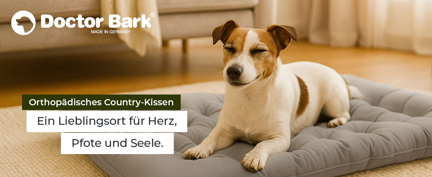 Ортопедичне собаче ліжко Doctor Bark Urban - для середніх собак, 70x50 см, сірий колір, Made in Germany. Можна прати до 95°C, міцне, для дому та вулиці.