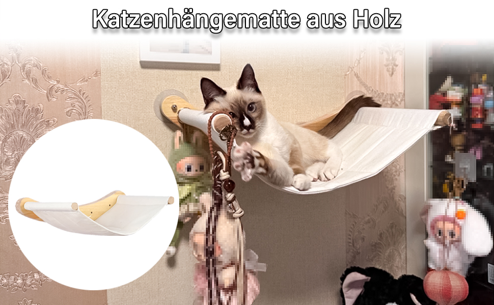 Кішка Wandregale (стійка) Katze Wandhängematte (гамак) Katze Wandbett (ліжко) Katze Wandmöbel (меблі) для котів - для лазіння та відпочинку
