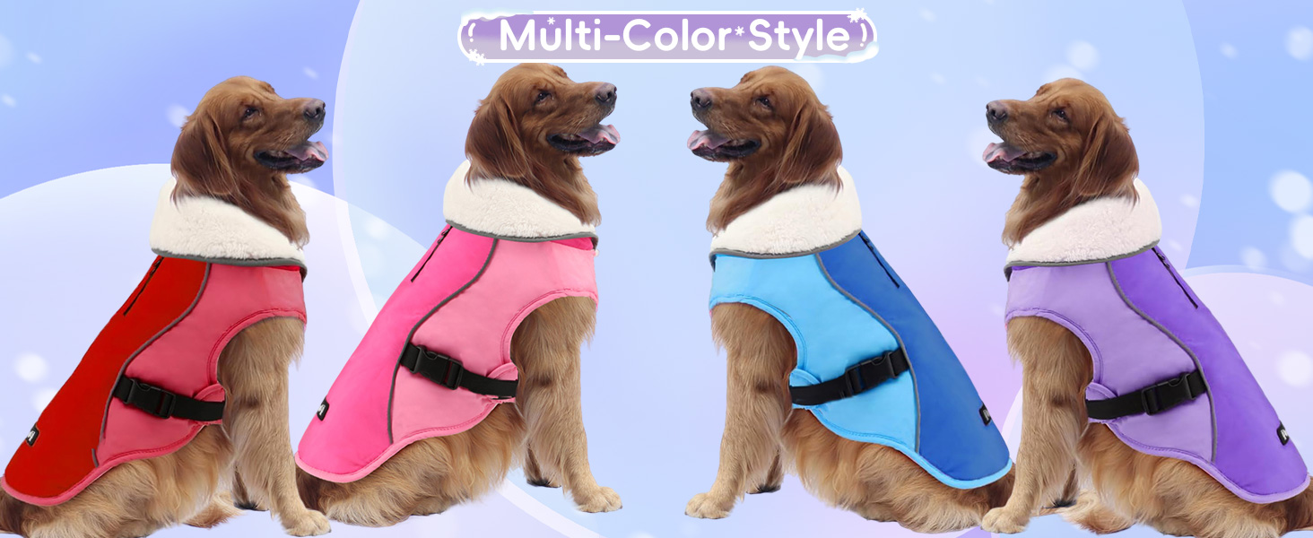 Зимова куртка для собак EMUST, тепла та вітронепроникна, червона, для середніх собак, розмір M