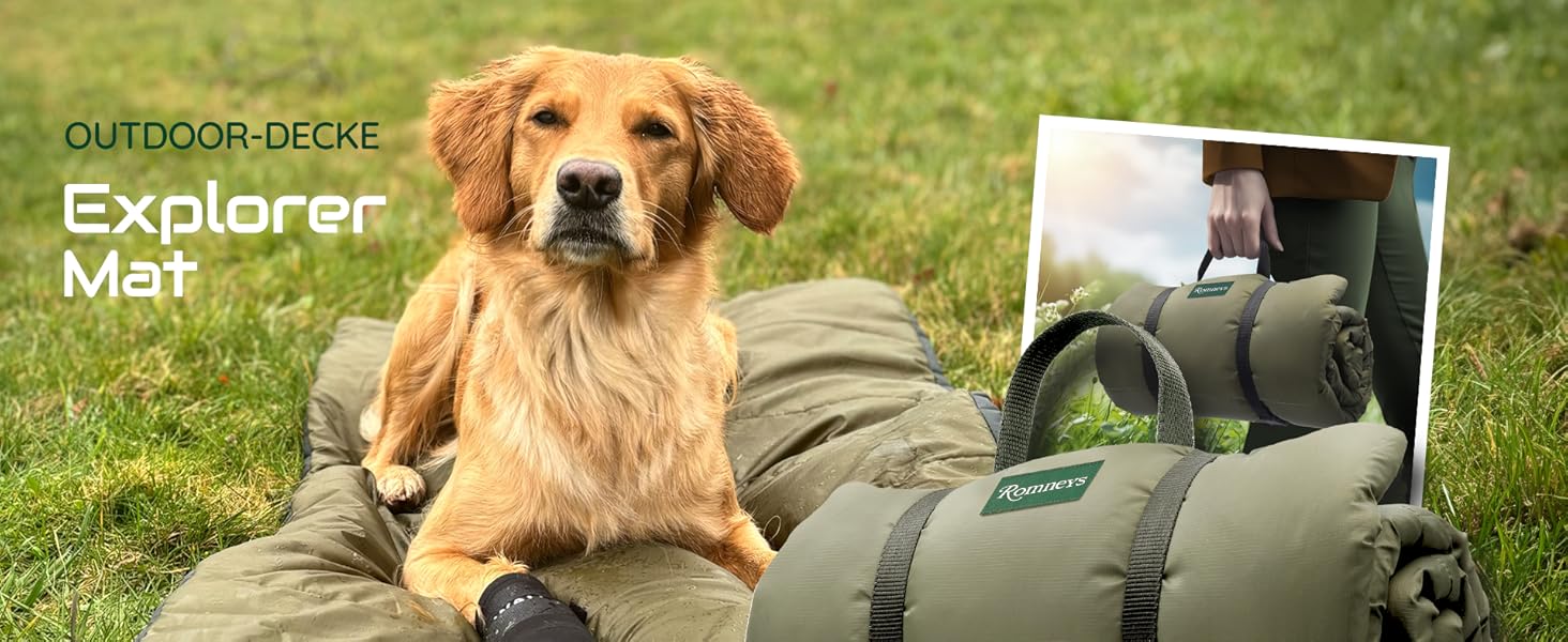 Килимок для собак Rommets Explorer - ультралегкий та водовідштовхувальний | Комфорт та практичність у подорожах | Ідеально для походів, кемпінгу та подорожей