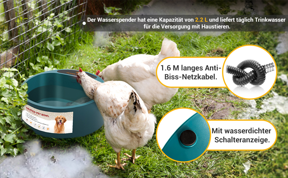 Автоматичний годівниця-поїлка з підігрівом для тварин 2L: інтелектуальна температура та контроль рівня води