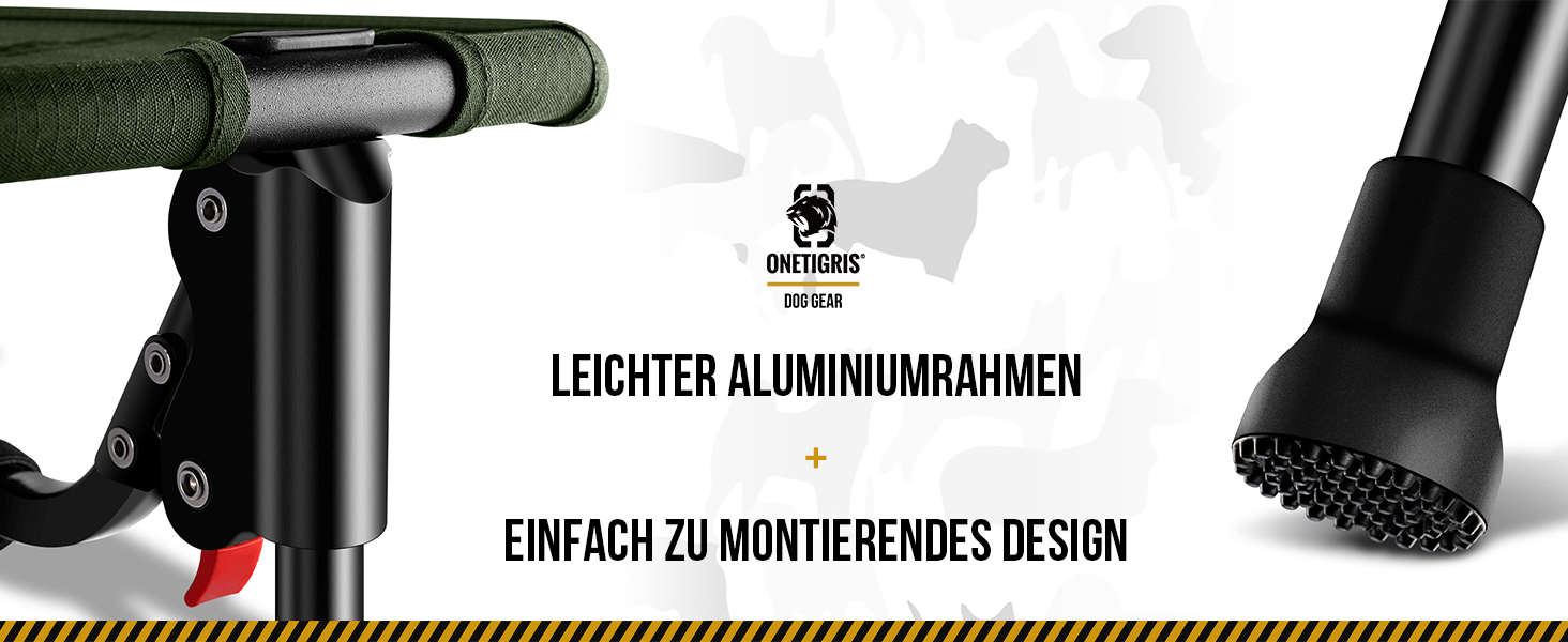 OneTigris лежанка для собак на відкритий простір, піднята лежанка 130x70 см, висота 21 см, швидке встановлення, стабільна, зручна та дихаюча. Лежанка для домашніх тварин для кемпінгу, котяче ліжко - (L, Зелений)