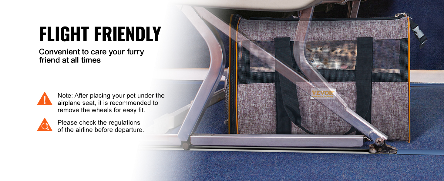Тролей для собак VEVOR, розкладний, до 15,8 кг, з сумкою для зберігання, 4 колеса, з оксфорду 600D, сірий, ідеальний для подорожей