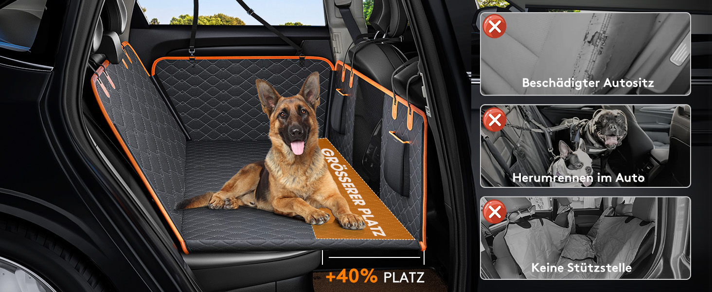 Кришка для автосидіння для собак JOEJOY: водонепроникна, стійка до подряпин, нековзна, з жорсткою основою