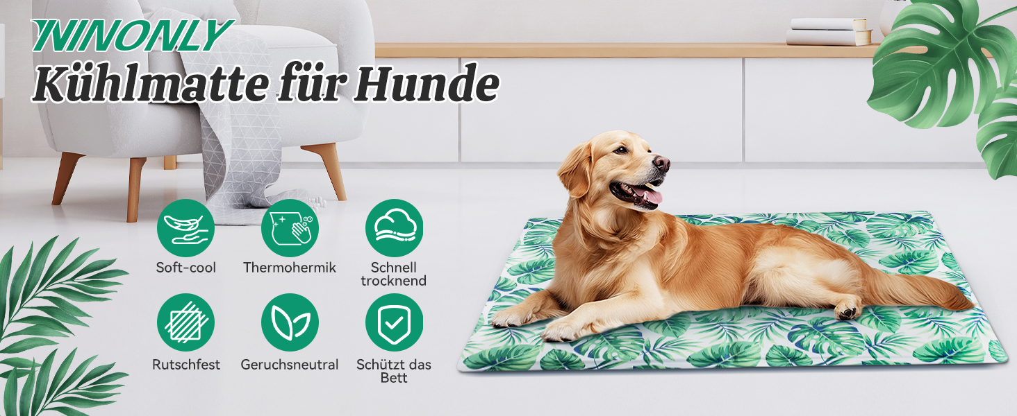 Кілим-охолоджувач для собак та котів Ninonly 50 x 65 см. Самостійно охолоджуючий, з нетоксичним гелем, вологостійкий, для дому та вулиці