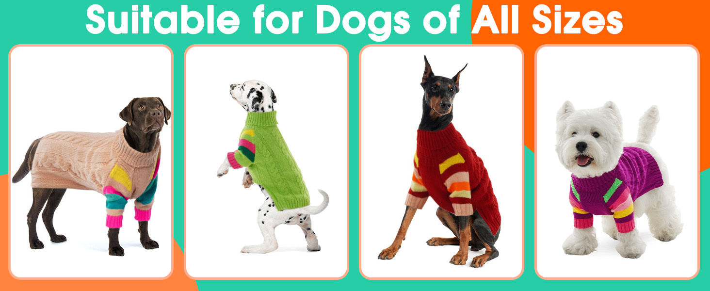 Пуловер для собак середнього розміру OUOBOB, теплий в'язаний зимовий пуловер з отвором на животі, еластичний светр для Бостон Тер'єрів та Французьких Бульдогів, L, Синій