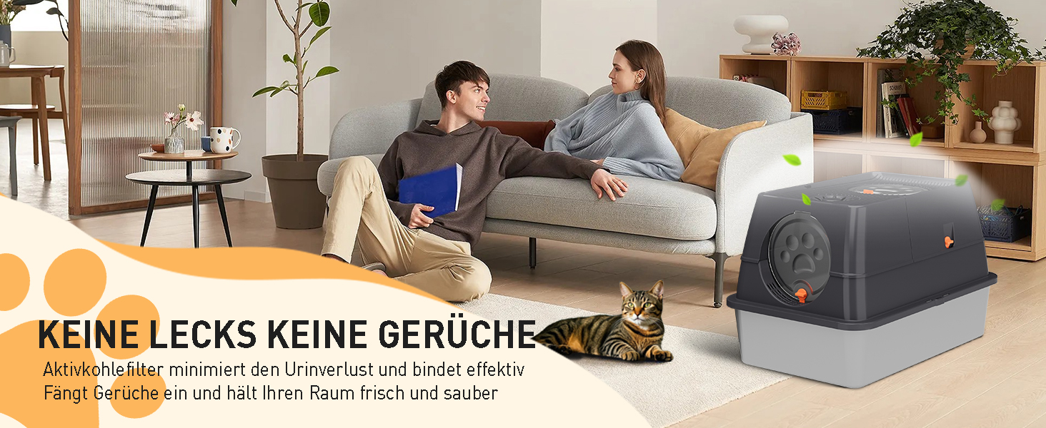 Місцезнаходження Katzenklo Edelstahl з кришкою, XXL туалет для котів закритий з двома відсіками для наповнювача, килимок для наповнювача та лопатка, двостулковий дизайн, легко чистити, утримує запах, сірий