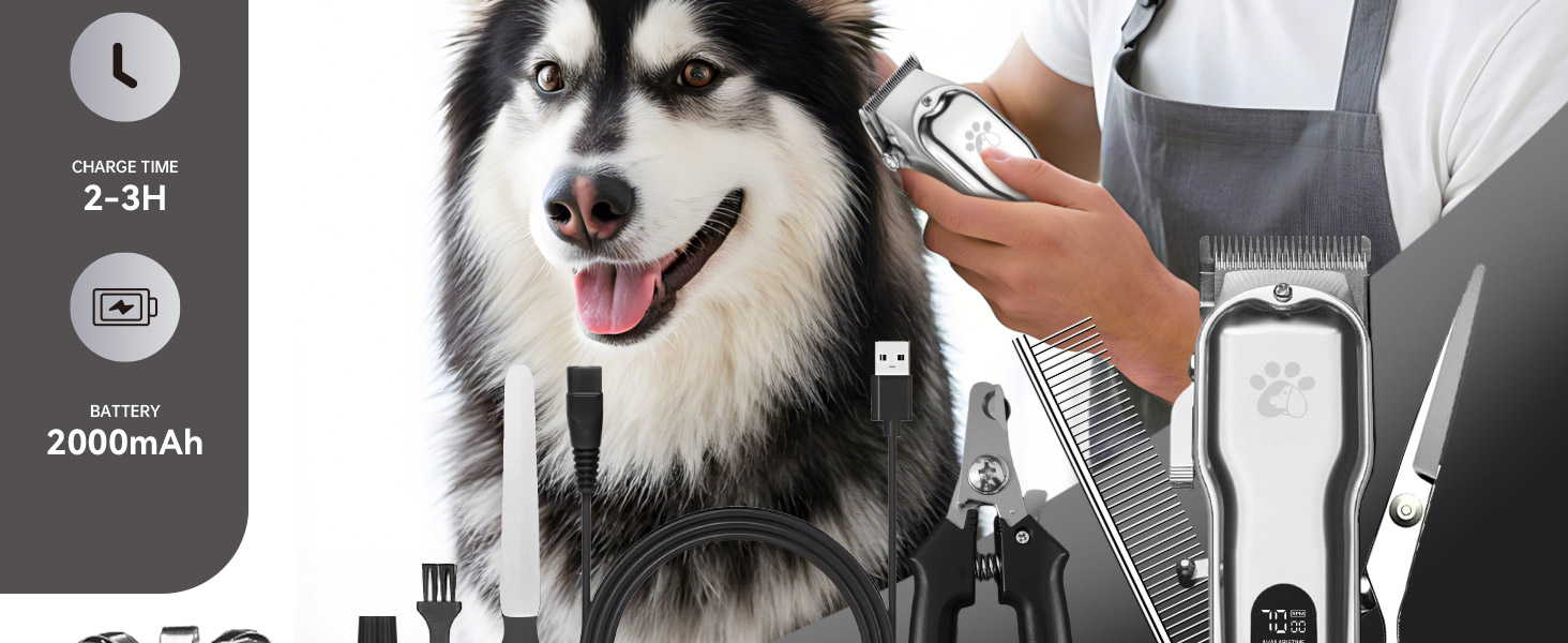 Професійна машинка для стрижки волосся Coldspot - для густого волосся, бездротова, з LED-дисплеєм, тиха, з металевим корпусом