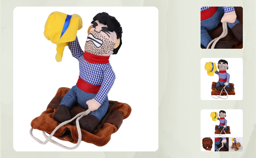 Костюм для собак Filfeel, кумедний костюм на Хелловін, ковбойська куртка для собак маленьких, середніх та великих розмірів (L-Riding) S, M, L, XL, однотонний